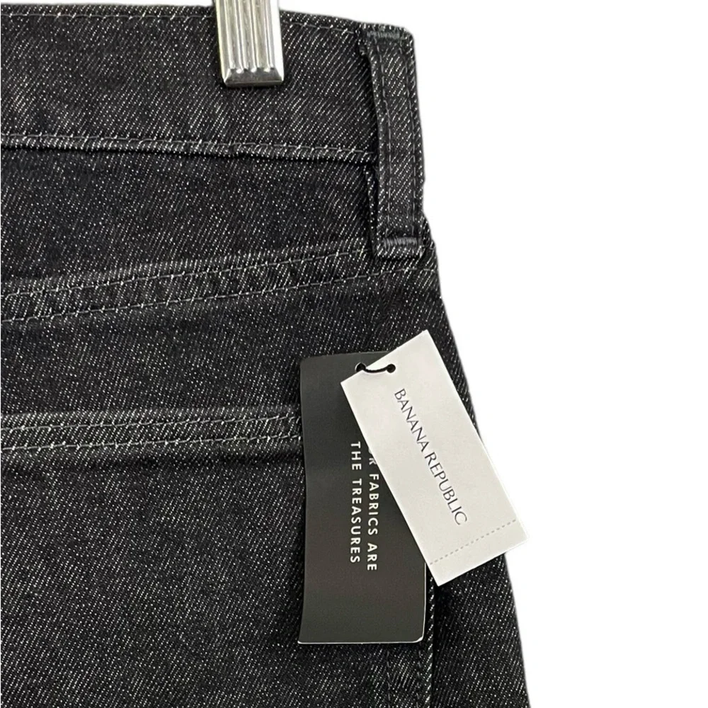 Banana Republic Men's Straight Organic Cotton Jean Black Rinse Wash NWT